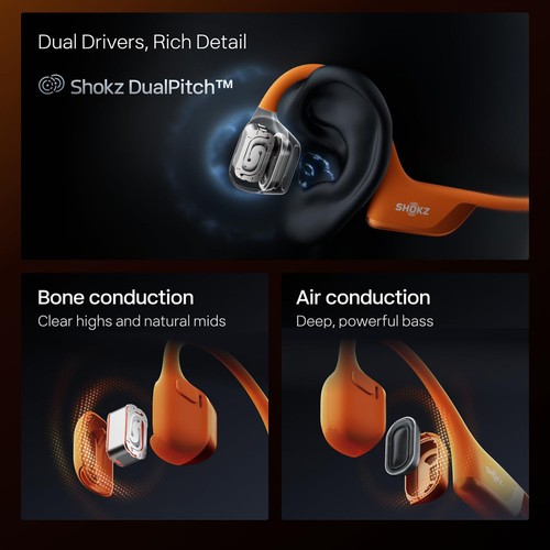 Shokz OpenRun Pro 2 Wireless Open-Ear Bone Conduction Sports