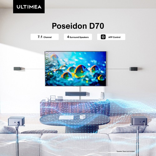 Ultimea Poseidon D70 Soundbar Steady 300 Speaker Stands