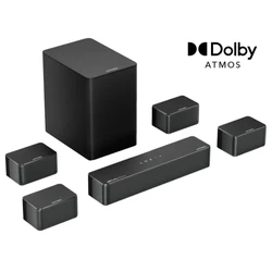 Ultimea Poseidon D80 7.1 Channel Soundbar Subwoofer Speaker Kit, Dolby Atmos, 460W Peak Power, APP Control, 10 Bands Equalizer Settings, 121 Preset EQ Matrices, Bluetooth 5.3