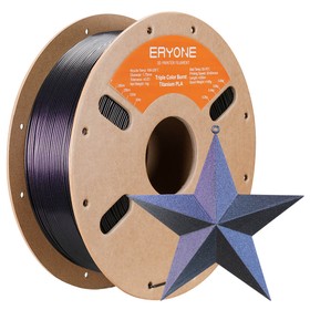 ERYONE Burnt Titanium Tri Color PLA 1kg Black & Rose-red & Purple-blue