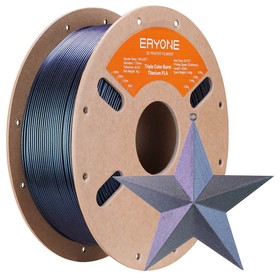 ERYONE Burnt Titanium Tri Color PLA 1kg Blue & Black & Rose-red