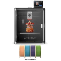 Anycubic Kobra S1 Imprimante 3D + 4kg Filament Pantone PLA -  1kg violet interstellaire + 1kg feuille de printemps + 1kg turquoise tropical