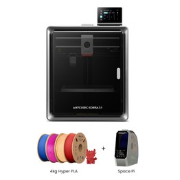 Anycubic Kobra S1 Imprimante 3D + Creality Space Pi + 4kg Filament Hyper PLA