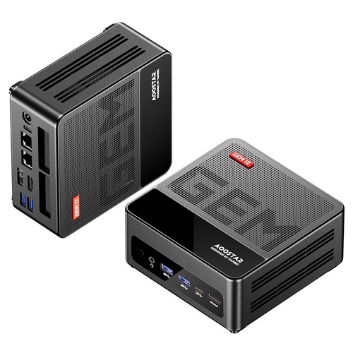 AOOSTAR GEM12 Max Mini PC Barebone 8745HS Svart EU-kontakt