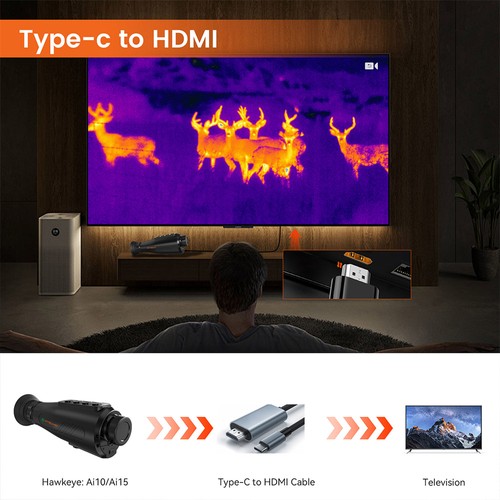 Monoculaire Thermique GTGUARD Ai - Résolution 384x288, 50Hz, Objectif 15mm, Pour Chasse Et Observation