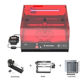 Mecpow X4 Pro 22W Laser + Drehwalze + Drehzapfen + Lasertisch