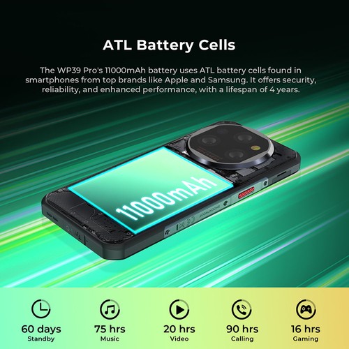 OUKITEL WP39 Pro 5G Rugged Phone 12+512GB Gray