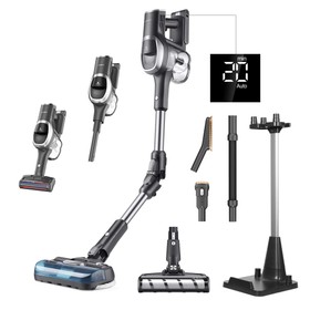 JIMMY JV9 Pro Aqua Aspirateur sans fil avec tête de polissage Auqa (2025 NOUVEAU), aspirateur et balai 2 en 1, aspiration puissante de 160 AW, autonomie de 65 minutes, conception à double bac à poussière, idéal pour les tapis, les sols durs et les po