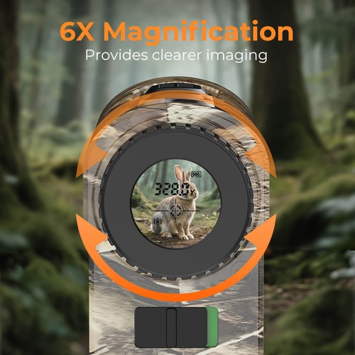 CIGMAN CT-3000 Jagd-Entfernungsmesser, 3280 Yards, 6-fache Vergrößerung, IP54-Schutz, 7 Modi