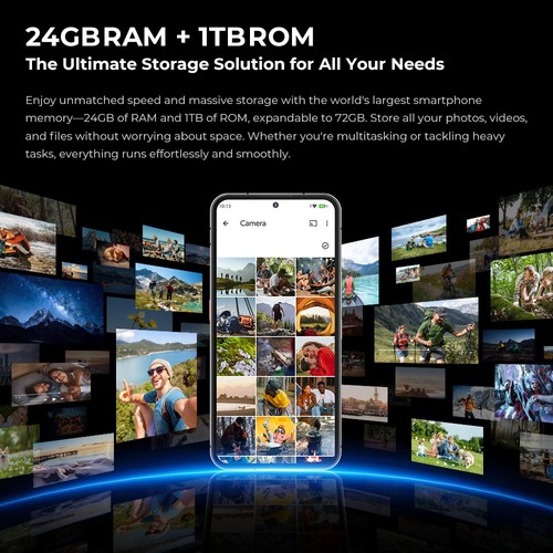 OUKITEL WP200 Pro 5G Robustes Telefon 24 GB 1 TB Grau