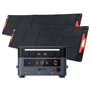 Coupon Geekbuying Blackview Oscal PowerMax 2400 Pro Portable Power Station 2016Wh + 2x PM200 Pro 200W Foldable Solar Panel
