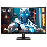 TITAN ARMY C32C1S 1500R Ívelt gamer monitor 31.5 hüvelykes 2560*1440 HVA Panel 260Hz Frissítési Frekvencia