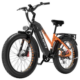 LANKELEISI DM530Plus Electric Bike 1000W 52V 20Ah Black Orange