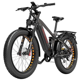 LANKELEISI Silvertip8 Electric Bike 1000W 52V 20Ah Black Grey