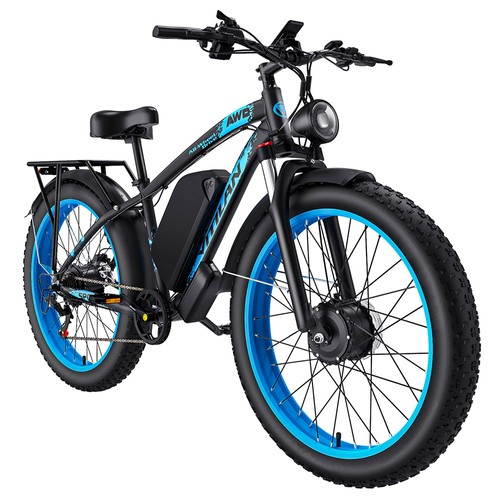 Vitilan H5 Elektrofahrrad 1000W*2 52V 25Ah Blau