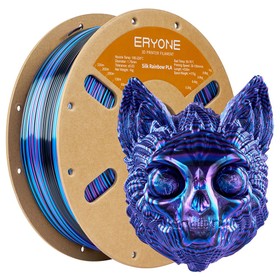 ERYONE Silk Twist Rainbow PLA Filament 1kg Obsidian Black&Blue&Purple