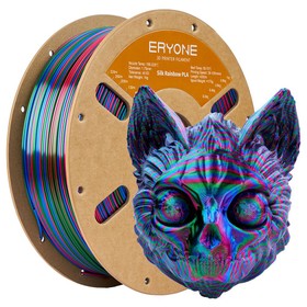 ERYONE Silk Twist Rainbow PLA Filament 1kg Vortex Red&Blue&Green