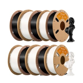 10kg ERYONE High Speed PLA Plus Filament 5kg Ivory White/ Black