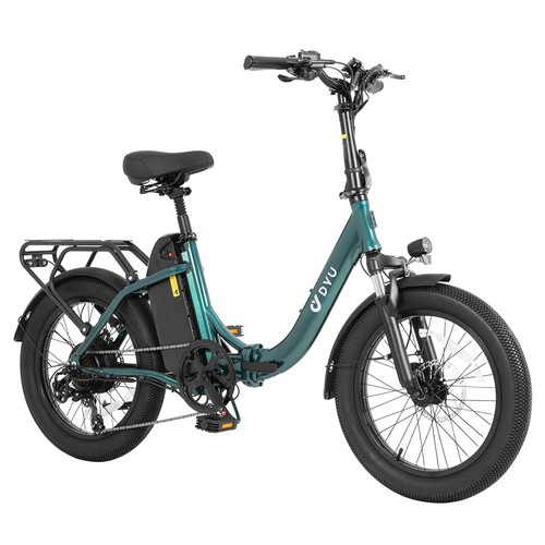 DYU C9 Vélo Électrique Homme 20" Pneus E Bike, Moteur 250W, 48V 15.6Ah Batterie, 7 Vitesses, Écran LED, Autonomie Jusqu'à 80-150KM,Urban Velo Pliant Adulte,VTT Electrique Adulte Homme(Blanc