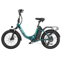 DYU C9 összecsukható elektromos kerékpár zöld Shimano váltó
