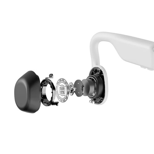 SHOKZ OpenMove Open-Ear-Kopfhörer, Knochenleitungs-Bluetooth-Sportkopfhörer, IP55 wasserfest – Weiß