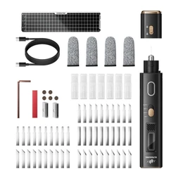Jakemy JM-Y10 Pro 2-in-1 Ultrasonic Cutter & Polisher, 35W 40kHz, OLED Display, for DIY/Medical/Industrial, Model Prototyping & Deburring, 73pcs - EU Plug