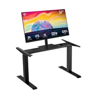 ACGAM JSZ-3 Height-Adjustable Standing Desk Frame (Without Desktop) + KTC H32T13 Gaming Monitor 2560*1440