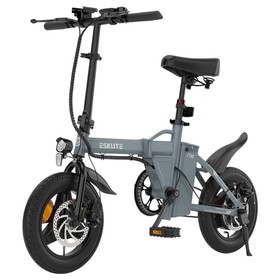 ESKUTE F100 Faltbares Elektrofahrrad, 250 W, 36 V, 9 Ah, Grau