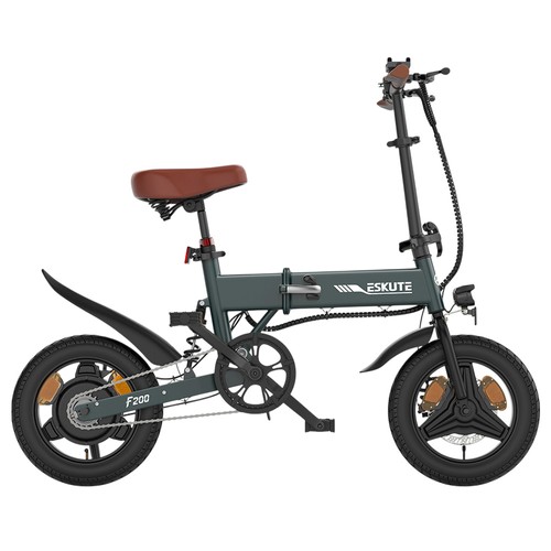 ESKUTE F200 Faltbares Elektrofahrrad, 250 W, 36 V, 7,8 Ah, Grün