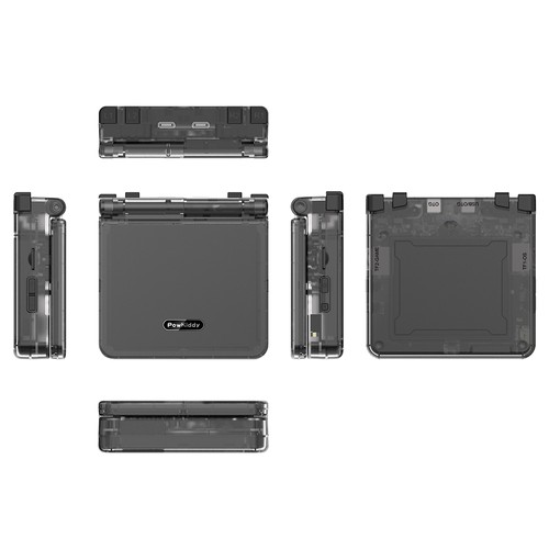 Powkiddy V90S Flip Handheld-Spielkonsole Schwarz