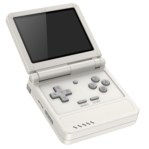Powkiddy V90S Flip Handheld-Spielkonsole, Grau