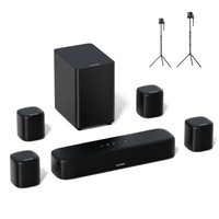 Ultimea Aura A40 7.1 Soundbar + 1 * Pair Steady 310 Speaker Stands, App Control, 10 Bands Equalizer Settings, 121 Preset EQ Matrices, Bluetooth 5.3, 330W Peak Power
