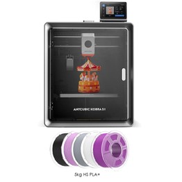 Anycubic Kobra S1 3D-Drucker + 5kg High Speed PLA Filament - 5 kg HS PLA