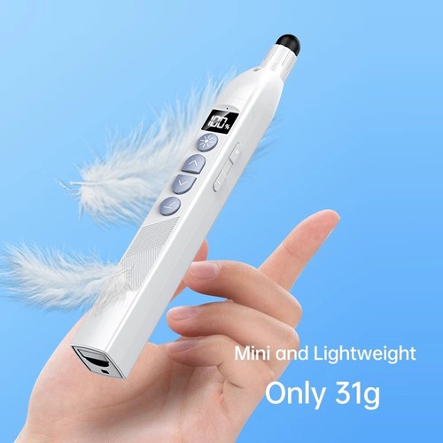 S18Pro Kabelloser Laserpointer für Präsentationen mit Teleskopstange, Weiß