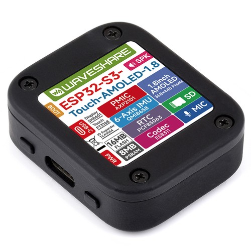 Waveshare ESP32-S3 1,8-Zoll-AMOLED-Entwicklungsboard mit Batterie