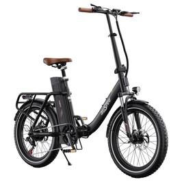 ONESPORT OT16-2 Elektrofahrrad, 250W Motor, 48V 17Ah Akku, 20x3,0 Zoll Reifen, 25km/h Höchstgeschwindigkeit, 120km Reichweite, Mechanische Scheibenbremsen - Schwarz Braun