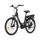Foride Urbano 2 Elektrofahrrad, 250W Mittelmotor, 36V 13Ah Akku, 26-Zoll-Reifen, 25 km/h Höchstgeschwindigkeit, 100 km Reichweite, hydraulische Scheibenbremse, Federung mit Sperre, Shimano 7-Gang-Schaltung