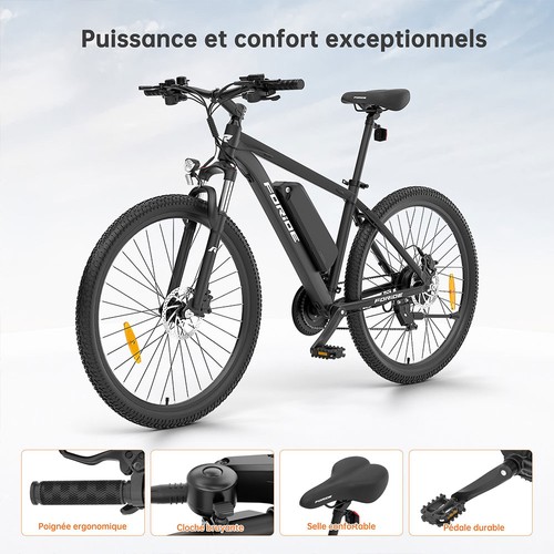Kit Booster Moteur électrique 24V Pour VTT - Moteur Arrière Durable, Aluminium & Plastique - Noir & Vert