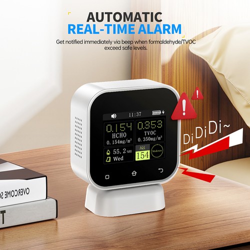 FNIRSI SFD02 4-in-1-Luftqualitätsmonitor, Formaldehyddetektor, HCHO TVOC-Temperaturtester