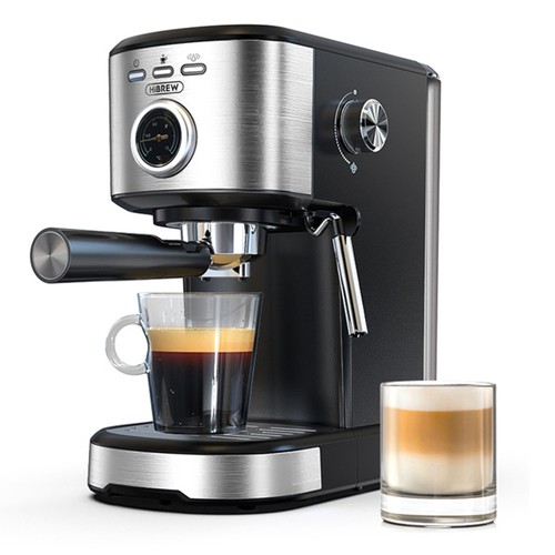 HIBREW H5A Halbautomatische Kaffeemaschine, 1,2 l Wassertank, 15 bar