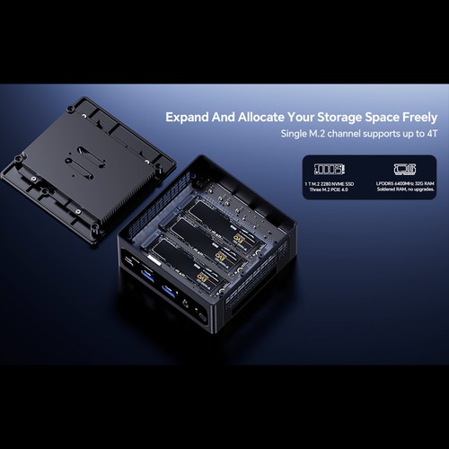 AOOSTAR GEM10 R7 6800H Mini PC 32+1TB