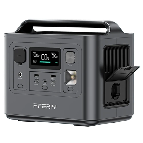 AFERIY P010 Portable Power Station, 800W 512Wh Outdoor Generator, 8 Outputs, 1.5H Full Charge, 3500+ Cycles LiFePO₄ Battery
