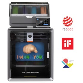 Anycubic Kobra S1 Combo 3D-Drucker lebendiger 8-Farben-Druck 600 mm/s