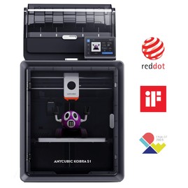 Anycubic Kobra S1 Combo Imprimante 3D impression 8 couleurs éclatantes vitesse ultra-rapide de 600 mm/s 250*250*250 mm