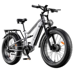 FENGQS H6PRO Vélo électrique moteur 1000 W x 2 batterie 52 V 20 Ah pneus 26 x 4 pouces vitesse maximale 60 km/h autonomie 140 km