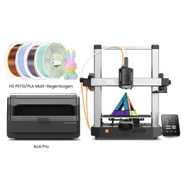 Anycubic Kobra 3 V2 Combo 3D-Drucker + 4kg HS PETG/PLA mattes Regenbogen-Filament