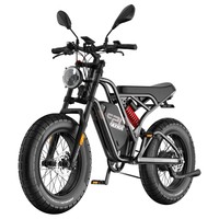 Fafrees F20 Ultra Electric Bike (Brake Upgraded Version), 750W Motor, 48V 25Ah Battery, 20*5.0 inch Fat Tires, 140km Max Range, Mechanical Disc Brakes, Hydraulic Suspension, Shimano 7-speed - Black