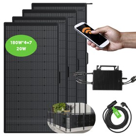 LANPWR 800 W-os erkelyes naperomu inverterrel es napelemekkel
