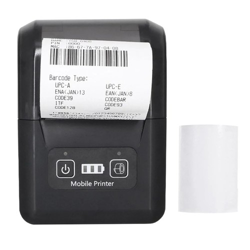 Tragbarer Mini-Thermodrucker H20 58 mm, kabelloses Bluetooth