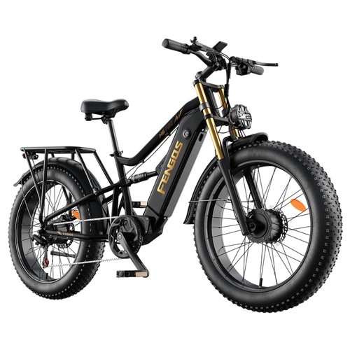 FENGQS H6PRO Elektrofahrrad 1000W*2 52V 17,5Ah Schwarz Gold